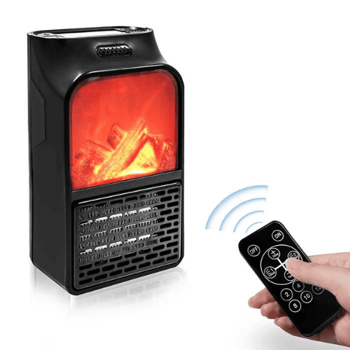 Flame Heater 900W - Mini Portable Electric Fireplace Warmer for Cozy Spaces