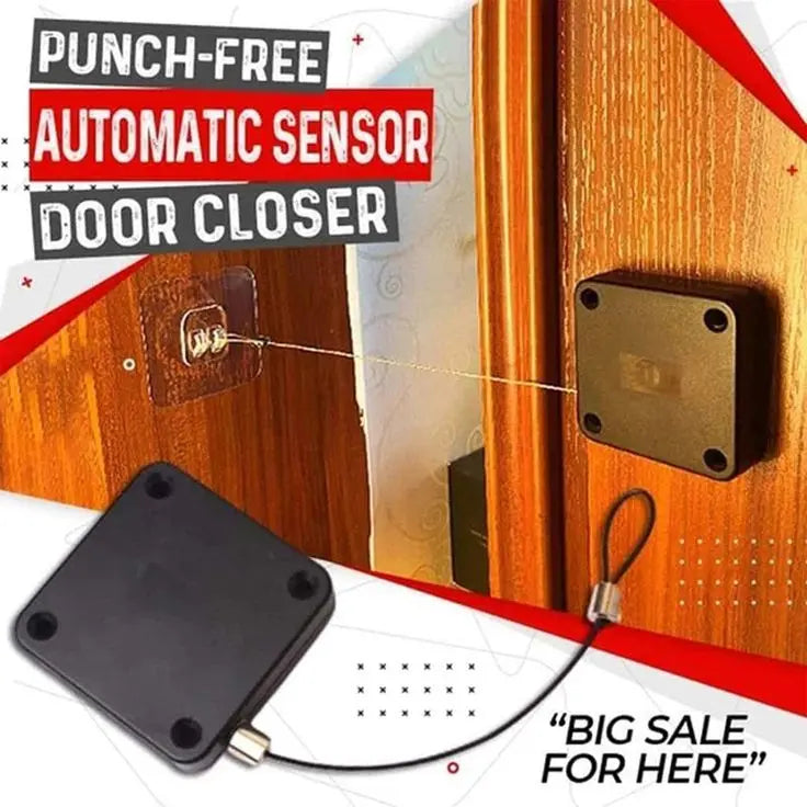 Automatic Door Closer - Adjustable Tension (500g-1000g) Closing Device