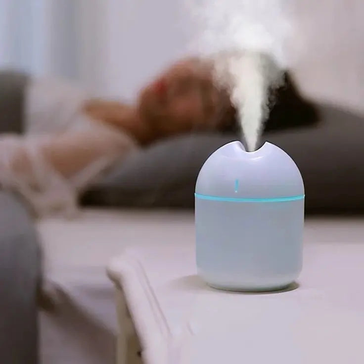Compact USB Humidifier with LED Night Lamp