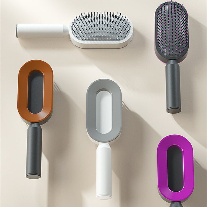 Women's Self-Cleaning Hairbrush - Hair Loss Prevention